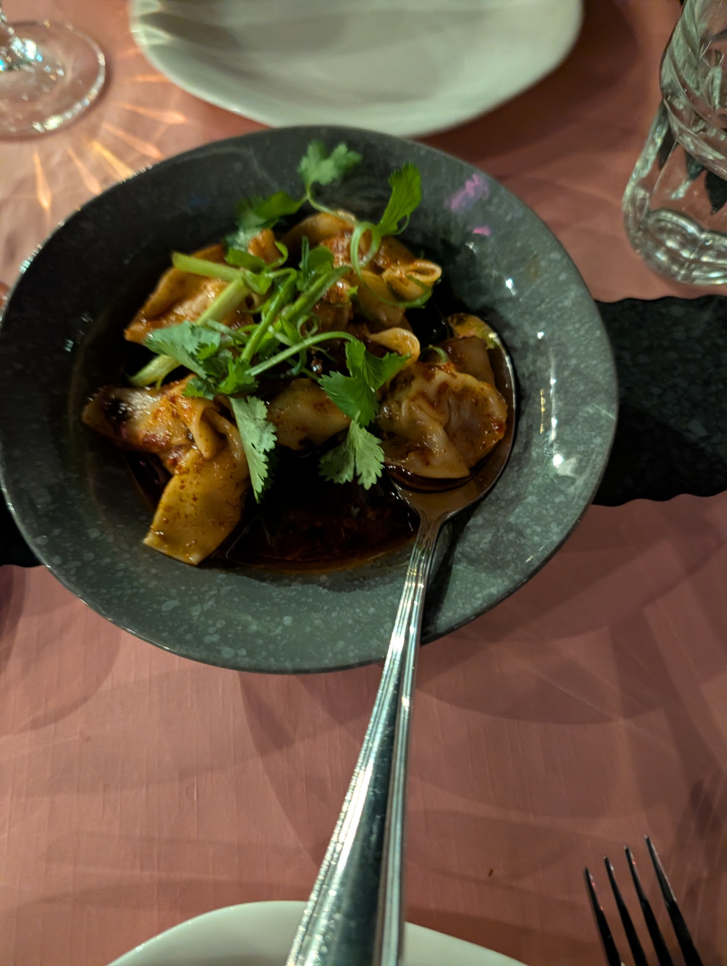 Spicy wontons